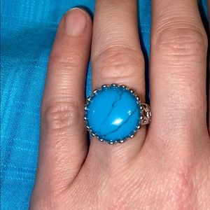 Sterling silver, turquoise ring size 8
